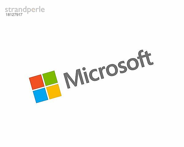 Microsoft Mobile  gedrehtes Logo  Weißer Hintergrund