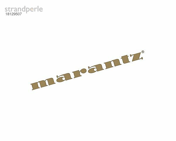 Marantz  gedrehtes Logo  Weißer Hintergrund