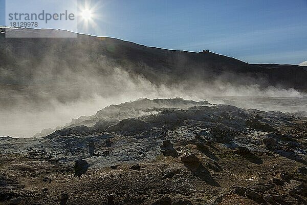 Namafjall Hverir  Themalgebiet mit Sulfataren  Island  Europa