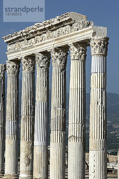 Säulen in der antiken Stadt Laodikya in Denizli  Türkei  Asien