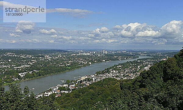 Blick vom Drachenfels  Königswinter  Nordrhein-Westfalen  Deutschland  Europa