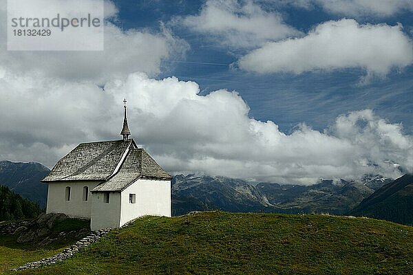 Kapelle auf der Bettmeralp  Goms  Kanton Wallis  Schweiz  Europa