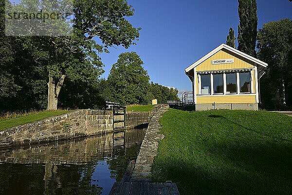 Schleuse  Gota-Kanal  bei Sjotorp  Västergötland  Schweden2