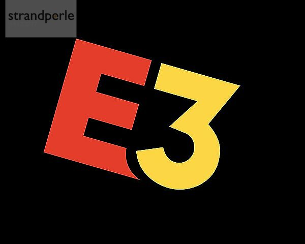 Electronic Entertainment Expo  gedrehtes Logo  Schwarzer Hintergrund B