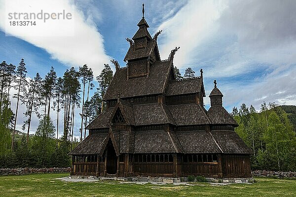 Gol Stabkirche  Gol  Buskerud  Norwegen  Europa