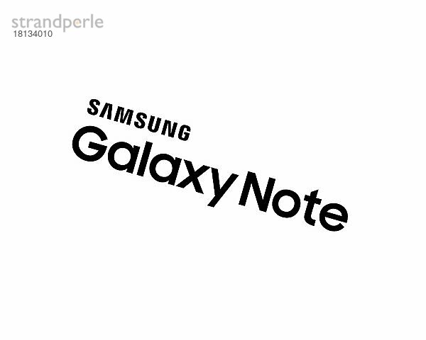 Samsung Galaxy Note series  gedrehtes Logo  Weißer Hintergrund B