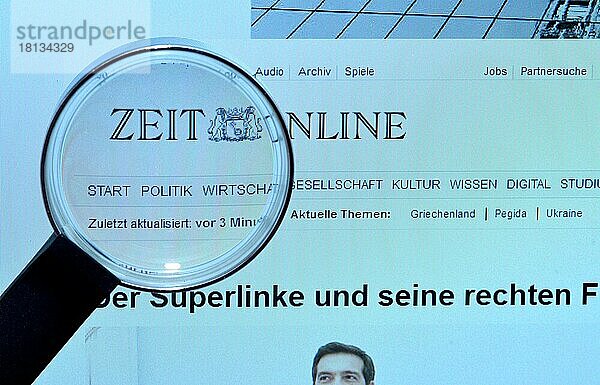 Bildschirm  Internet  Lupe  zeit.de  Zeit Online