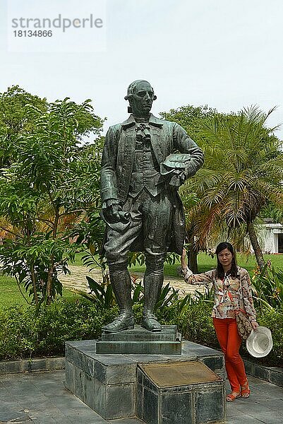 Statue Franicis Light  Fort Cornwallis  Georgetown  Penang  Malaysia  Asien