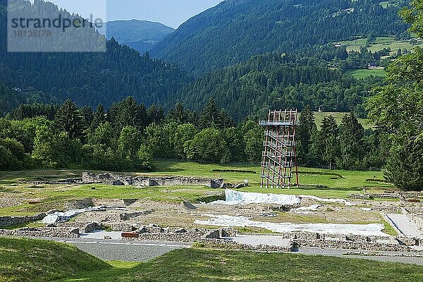 Aguntum  Europa  Municipium Claudium Aguntum  Ruine eines römischen Dorfes  Dölsach  Lienz  Osttirol  Tirol  Österreich  Europa