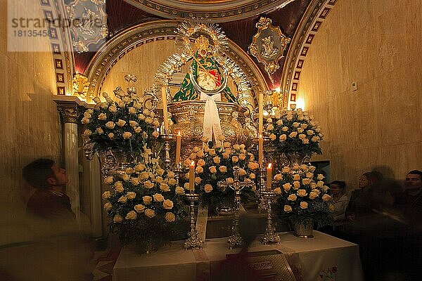 Schwarze Madonna  Wallfahrtskirche  Santuario Virgen de la Cabeza  Andujar  Provinz Jaon  Andalusien  Spanien  Marienwallfahrt  Europa