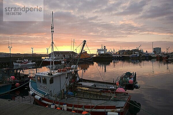 Hafen  Kirkwall  Orkney-Inseln  Schottland  Fischerboote
