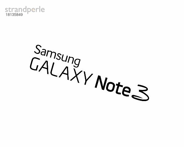 Samsung Galaxy Note 3  gedrehtes Logo  Weißer Hintergrund B
