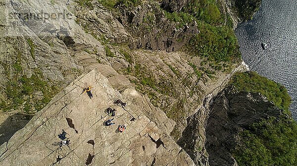 Preikestolen  Lysefjord  Rogaland  Norwegen  Europa