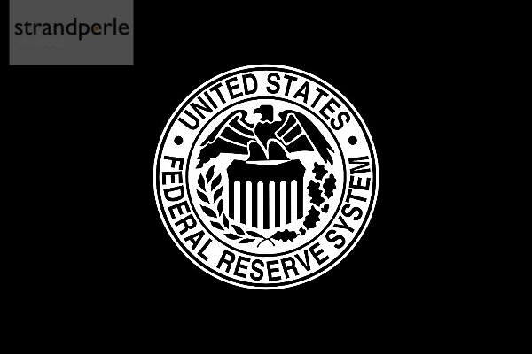 Federal Reserve  Logo  Schwarzer Hintergrund