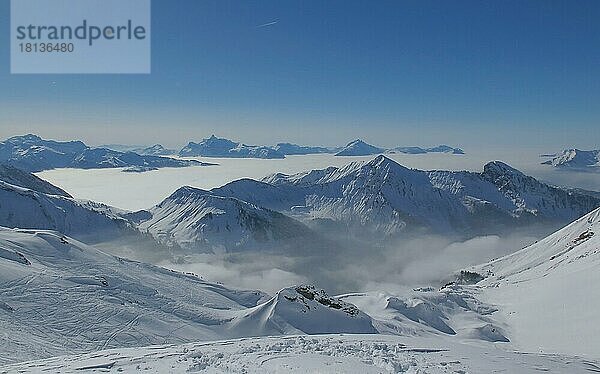 Skigebiet Portes du Soleil  Haute-Savoie  Frankreich  Europa