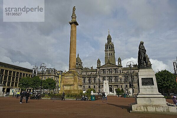 George Square  Rathaus  Glasgow  Schottland  George-Platz
