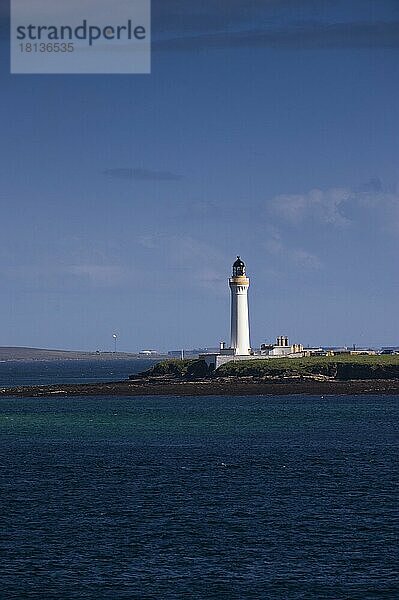 Leuchtturm  Orkney-Inseln  Schottland  Großbritannien  Europa