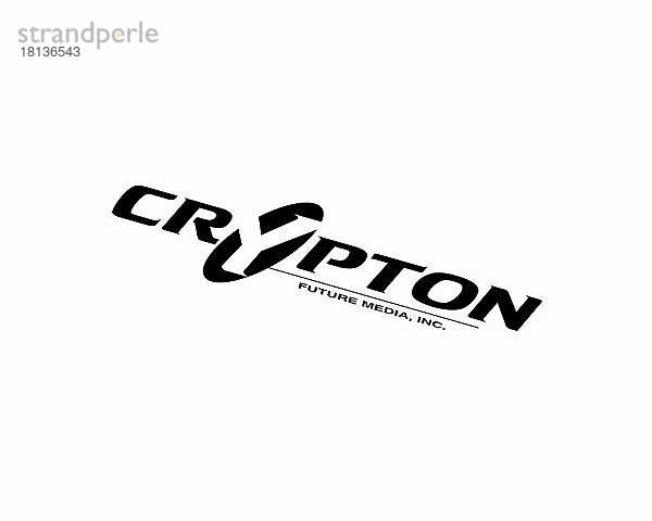 Crypton Future Media  gedrehtes Logo  Weißer Hintergrund B
