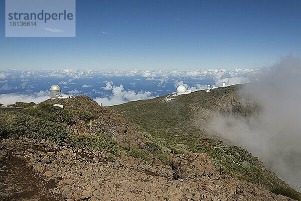 Observatorien am Roque de los Muchachos  Tijarafe  La Palma  Spanien  Europa