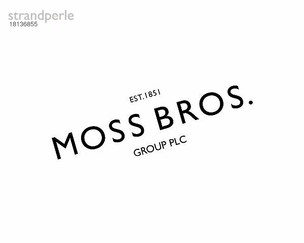 Moss Bros Group  gedrehtes Logo  Weißer Hintergrund