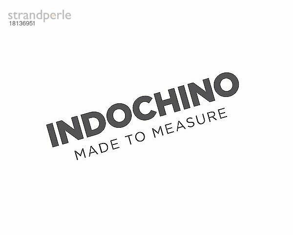 Indochino  gedrehtes Logo  Weißer Hintergrund