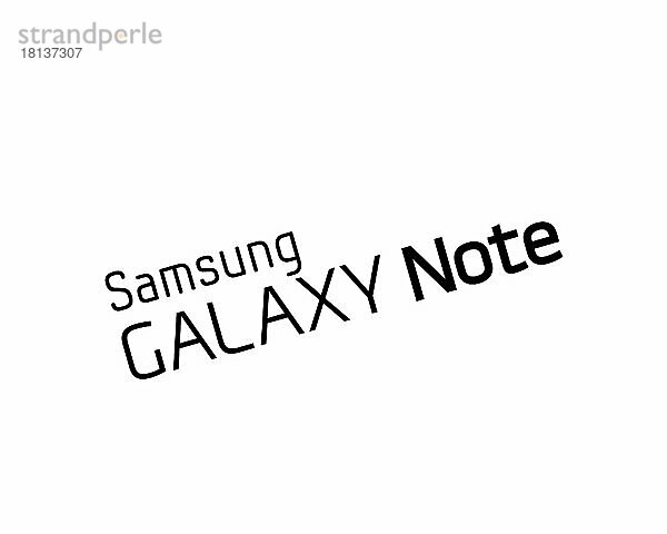 Samsung Galaxy Note original  gedrehtes Logo  Weißer Hintergrund