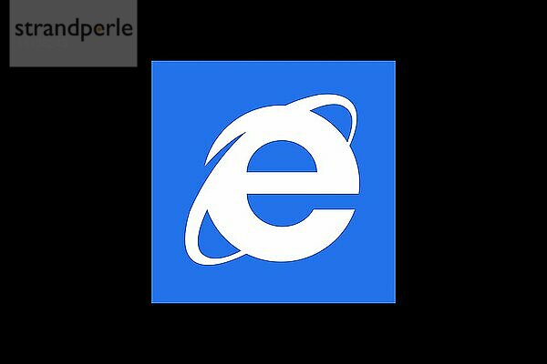 Internet Explorer Mobile  Logo  Schwarzer Hintergrund