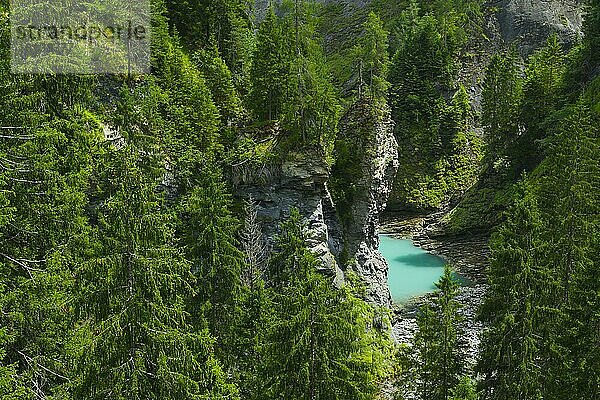 Bergsee in Solisschlucht  Graubünden  Schweiz  Europa