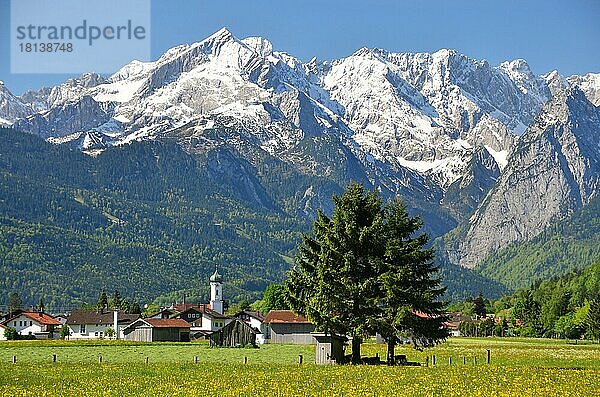 Zugspitzgruppe  Alpspitze  Farchant  Bayern  Deutschland  Europa