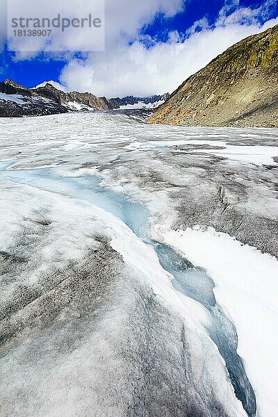 Rhone-Gletscher  am Furkapaß  Schweizer Alpen  Wallis  Schweiz  Europa