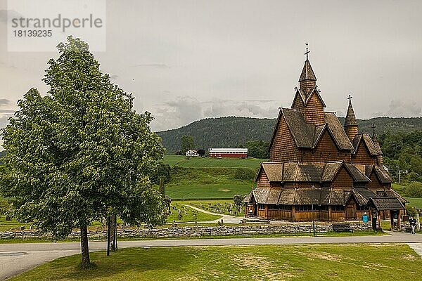 Stabkirche Heddal  Heddal  Telemark  Norwegen  Europa