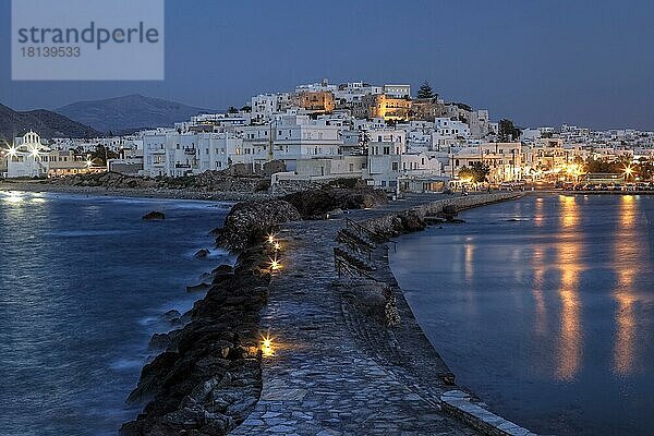 Chora  Hauptort  Naxos  Kykladen  Griechenland  Europa