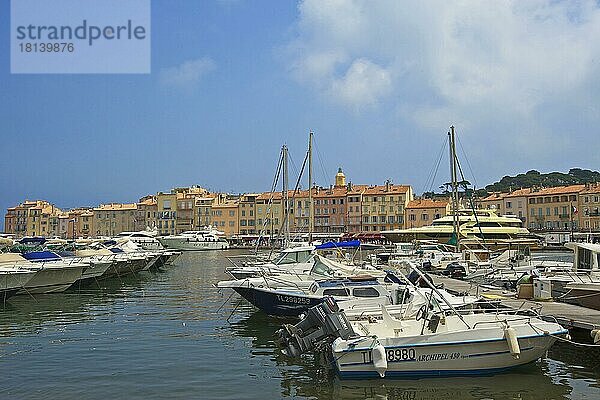 Am Hafen von Saint Tropez  Var  Französische Riviera  Provence-Alpes-Cote d'Azur  Frankreich  Europa