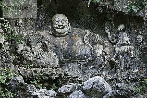 Lachender Buddha  Lingyin-Kloster  Hangzhou  China  Asien