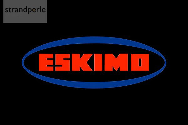 Eskimo ice cream  Logo  Schwarzer Hintergrund