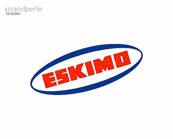 Eskimo ice cream  gedrehtes Logo  Weißer Hintergrund