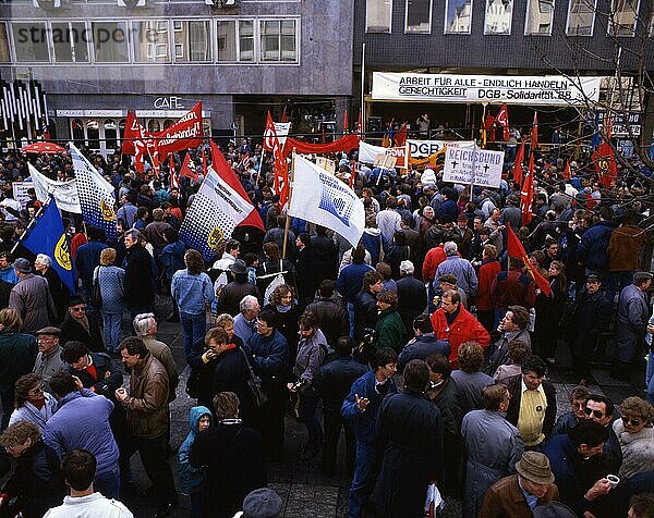 Duisburg. DGB-Demonstration ca. 1988 Arbeit für Alle