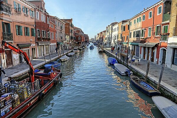 Kanal Rio dei Vetrai  Murano  Venedig  Venetien  Muran  Venezia  del Veneto  Italien  Europa