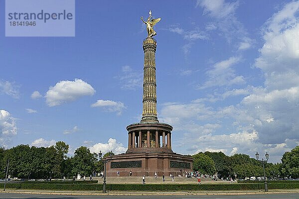 Siegessäule  Großer Stern  Tiergarten  Berlin  Deutschland  Europa