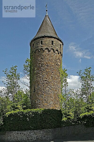 Bürgerturm  erbaut im 14. Jahrhundert  Herborn  Lahn-Dill-Kreis  Hessen  Deutschland  Europa