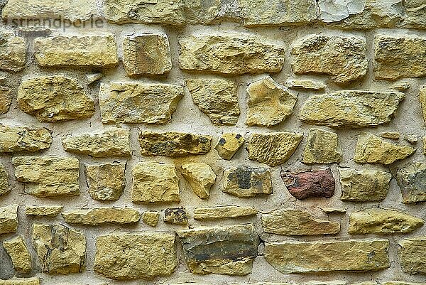 Bruchsteinmauer  Steinmauer  Mauer  Oingt  Beaujolais  Frankreich  Europa