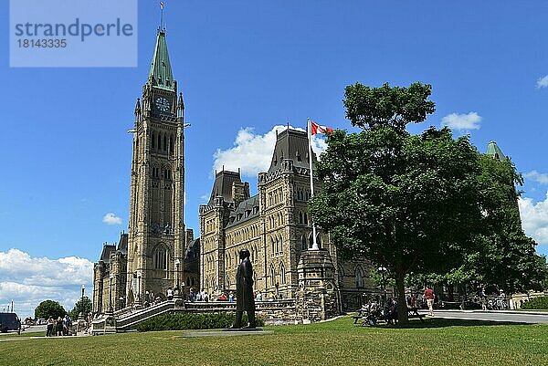 Parlamentsgebäude  Ottawa  Ontario  Kanada  Nordamerika