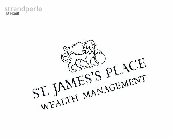 St. James's Place plc  gedrehtes Logo  Weißer Hintergrund