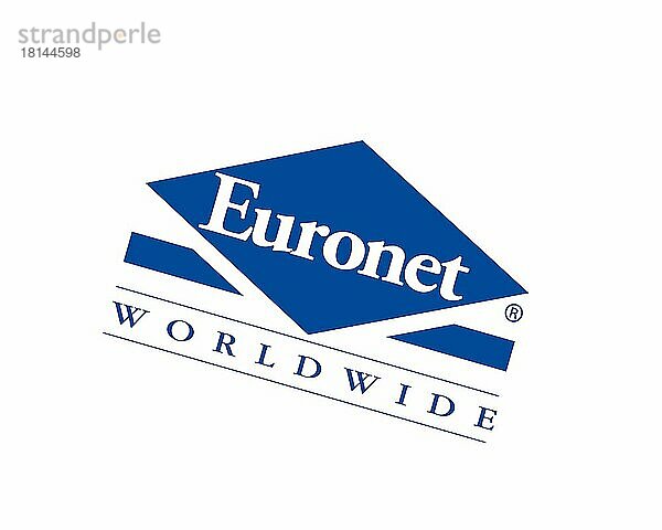 Euronet Worldwide  gedrehtes Logo  Weißer Hintergrund B