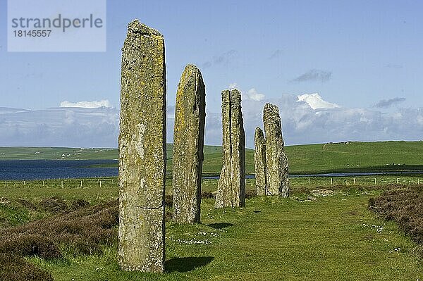 Ring of Brodgar  Neolithische Kultstätte  Stromness  Mainland  Orkney-Inseln  Schottland  Henge  The Heart of Neolithic Orkney  Ring von Brodgar  Steinkreis