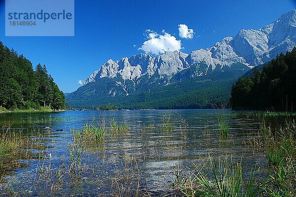 Eibsee  Zugspitzgruppe  Loisachtal  Zugspitzland  Bayern  Deutschland  Europa