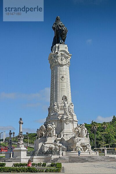 Estatua do Marques de Pombal  Av. da Liberdade  Lissabon  Portugal  Europa