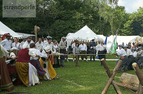 Lagerleben im Wallensteinsommer 1630  Memmingen  Allgäu  Schwaben  Bayern  Wallenstein  historische Woche  Deutschland  Europa