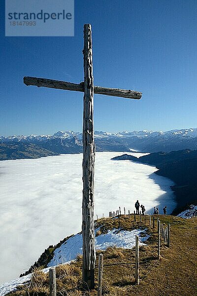 Gipfelkreuz  Rigi-Kulm  Rigi  Zentralschweiz  Schweiz  Europa