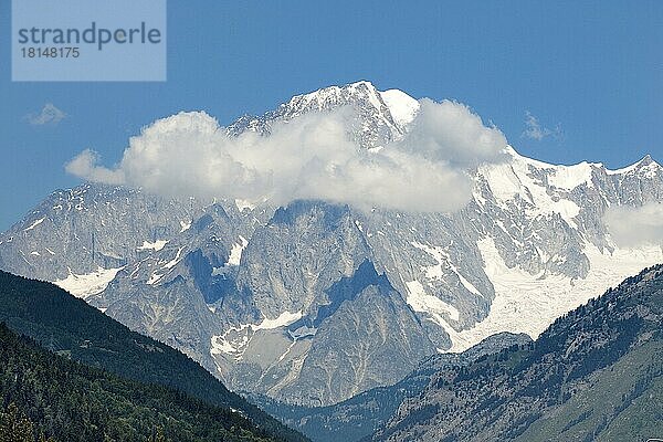 Mont Blanc  Hoch-Savoyen  Savoyen  Auvergne-Rhone-Alpes  Frankreich  Europas  Mont-Blanc-Massiv  Europa